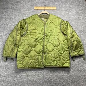 US Military M65 Field Jacket Liner Quilted Green Ripstop Large SPO100-95-C-4036